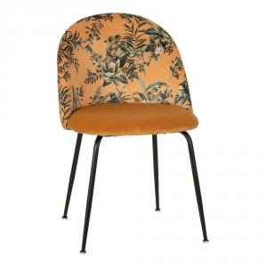 Chaise Flower en tissu avec motif fleuri