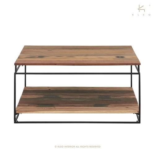 Table basse carrée Nako de style industriel 80 X 80 cm