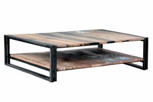 Table basse rectangulaire 2 plateaux EVASION 120cmx70cm