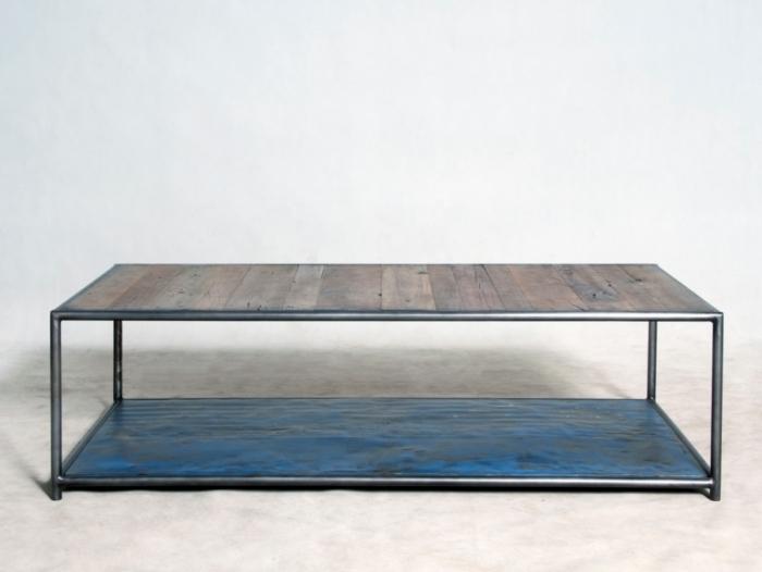 Table basse rectangulaire 2 plateaux URBAN 120x70 cm
