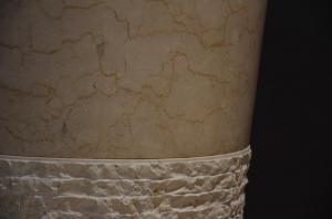 Vasque colonne en marbre beige