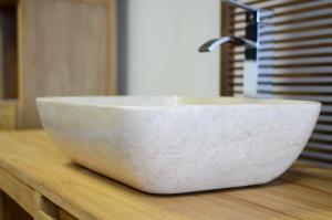 Vasque en marbre rectangulaire beige TOSCAN